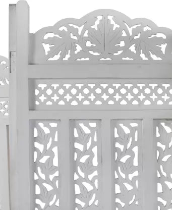 Artesia Handcrafted 4 Panel Wooden Room Partition & Room Divider (White)