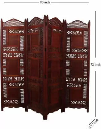 Artesia 4 Panel Wooden MDF Room Partition/Screen Divider